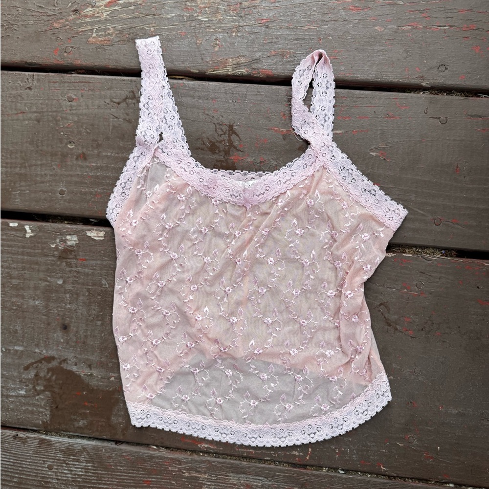 Pink Lace Camisole